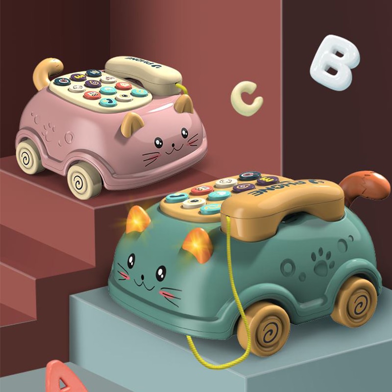 Baby Music Phone Toys Cartoon Bilingual Mobile Tel..